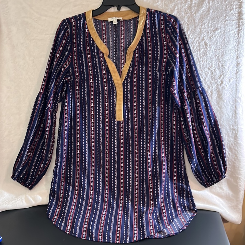 UMGEE Striped Multi Colored Aztec Boho Tunic Dress/top - Picture 11 of 11